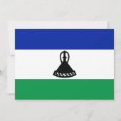 Mosotho Flag, Flagge von Lesotho Hochzeit Einladung (Rückseite)