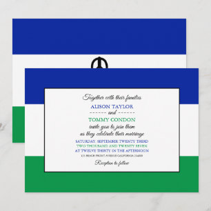 Mosotho Flag, Flagge von Lesotho Hochzeit Einladung