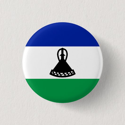 Mosotho-Flagge, Flagge von Lesotho Button (Vorderseite)