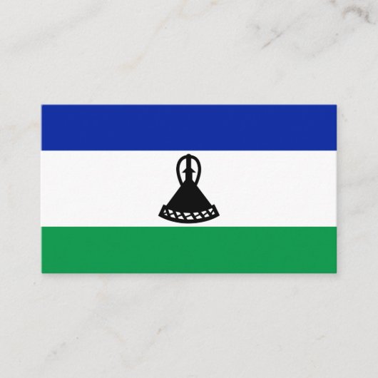 Mosotho-Flagge, Flagge von Lesotho Visitenkarte (Vorderseite)