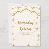 MOSQUE RAMADAN KAREEM IFTAR DINNER PARTY EDITABLE EINLADUNG (Rückseite)
