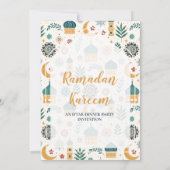 MOSQUE RAMADAN KAREEM IFTAR DINNER PARTY EDITABLE EINLADUNG (Rückseite)