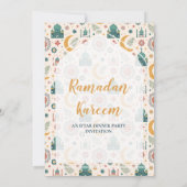 MOSQUE RAMADAN KAREEM IFTAR DINNER PARTY EDITABLE EINLADUNG (Rückseite)