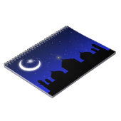 Mosque Silhouette at Night - Notebook Notizblock (Linke Seite)