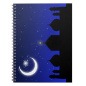 Mosque Silhouette at Night - Notebook Notizblock (Vorderseite)