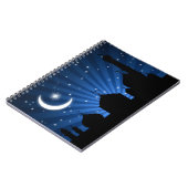 Mosque Silhouette Blue Night - Notebook Notizblock (Linke Seite)