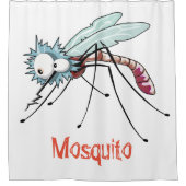 Mosquito cartoon duschvorhang (Vorderseite)