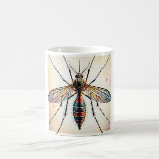 Mosquito dorsal view painting 030624IREF117 - Wate Kaffeetasse (Mittel)