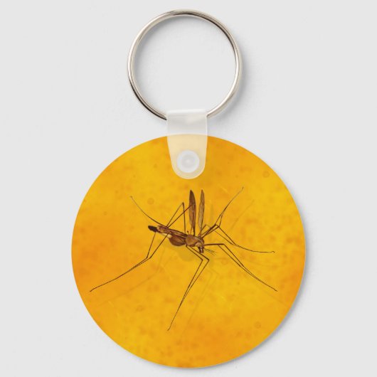 Mosquito in Amber Sap Fossil Replica Prehistoric Schlüsselanhänger (Vorderseite)