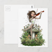Moss Agate Fairy ~ Melody Postkarte (Vorne/Hinten)