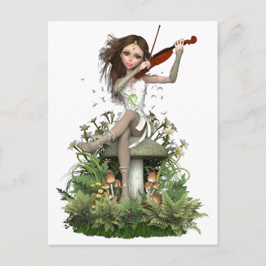Moss Agate Fairy ~ Melody Postkarte (Vorderseite)