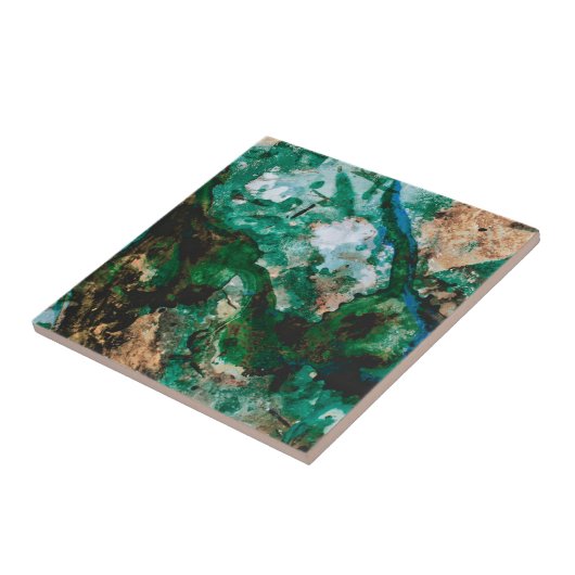 Moss Agate Green Crystal Geode Abstrakt Fliese (Seite)