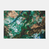 Moss Agate Green Crystal Geode Abstrakt Fußmatte (Vorderseite)