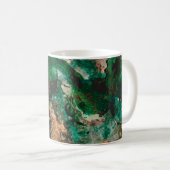 Moss Agate Green Crystal Geode Abstrakt Kaffeetasse (VorderseiteRechts)