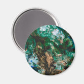 Moss Agate Green Crystal Geode Abstrakt Magnet (Vorderseite/Rückseite)