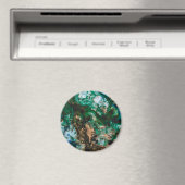 Moss Agate Green Crystal Geode Abstrakt Magnet (In Situ (Geschirrspüler))