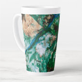 Moss Agate Green Crystal Geode Abstrakt Milchtasse (Linke Ecke)