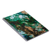 Moss Agate Green Crystal Geode Abstrakt Notizblock (Rechte Seite)