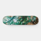 Moss Agate Green Crystal Geode Abstrakt Skateboard (Horizontal)