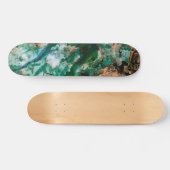 Moss Agate Green Crystal Geode Abstrakt Skateboard (Horizontal)