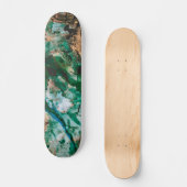 Moss Agate Green Crystal Geode Abstrakt Skateboard (Vorderseite)