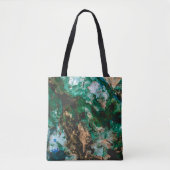 Moss Agate Green Crystal Geode Abstrakt Tasche (Vorderseite)