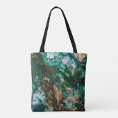 Moss Agate Green Crystal Geode Abstrakt Tasche (Rückseite)