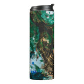 Moss Agate Green Crystal Geode Abstrakt Thermosbecher (Nach links gedreht)