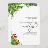 Moss and Mushrooms Elegante Moderne Hochzeiten Einladung (Vorne/Hinten)