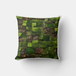 Moss & Bark Patchwork Biophilic Macro-Texture Kissen