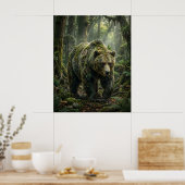 Moss Bear Forest Guardian Poster (Küche)