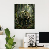 Moss Bear Forest Guardian Poster (Heimbüro)