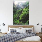 Moss Covered Rocks Canvas Print Leinwanddruck (Insitu (Schlafzimmer))