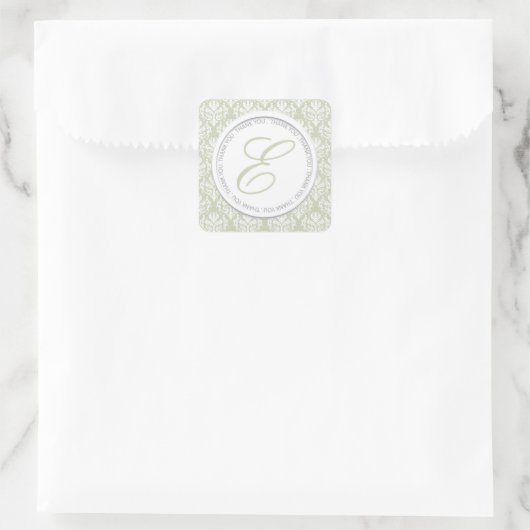 Moss Damask Gastgeschenk Stickers (Tasche)