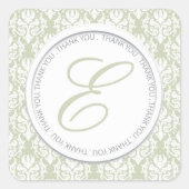 Moss Damask Gastgeschenk Stickers (Vorderseite)