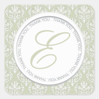 Moss Damask Gastgeschenk Stickers