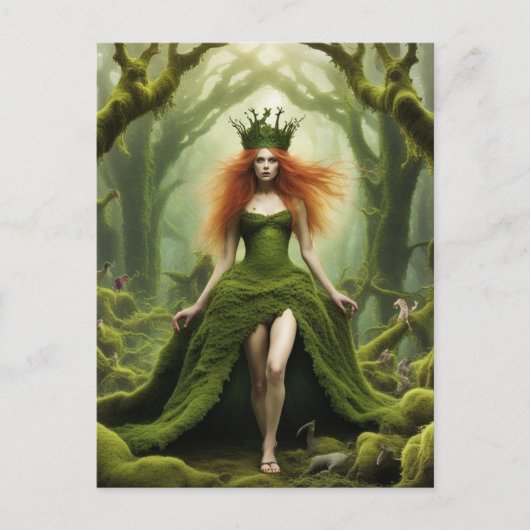 Moss Fairy Protector of the Forest Postkarte (Vorderseite)