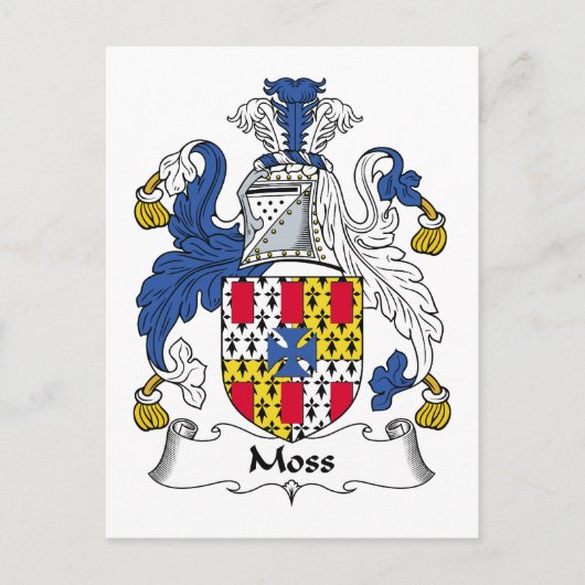 Moss Familienwappen Postkarte (Vorderseite)