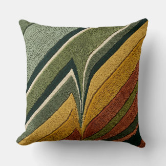 Moss Forest Stripe Kissenhülle – Cottagecore Kissen