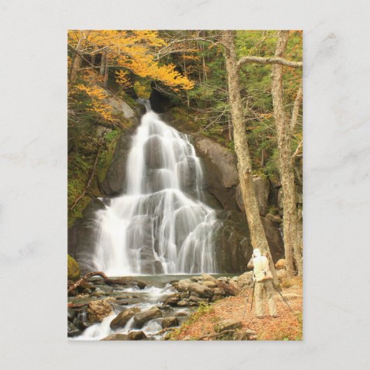 Moss Glen Falls Vermont und Fotograf Postkarte (Vorderseite)