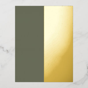 Moss & Gold Foil Luxe Einladung Postkarte (Custom)
