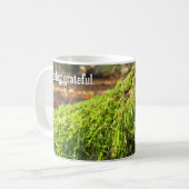 Moss & Golden Sunshine - Personalisierter Erntedan Kaffeetasse (Vorderseite Links)