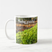 Moss & Golden Sunshine - Personalisierter Erntedan Kaffeetasse (Links)