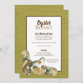 Moss Grasstuch Oyster Roast Einladung (Vorne/Hinten)
