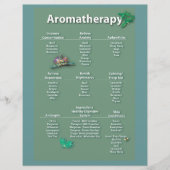 Moss Green Aromatherapy Chart Flyer (Vorne)