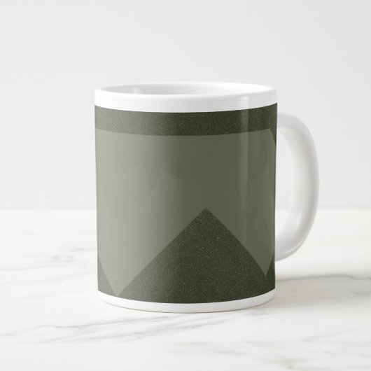 Moss Green Arrow Pattern Tasse (Vorderseite Rechts)
