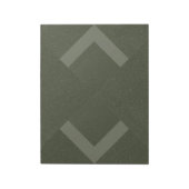 Moss Green Arrows Geometric Notizblock – Anpassbar (Rotiert)