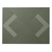 Moss Green Arrows Geometric Notizblock – Anpassbar (Vorderseite)
