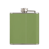 Moss Green Background Solid Color Anpassen dieses Flachmann (Rückseite)