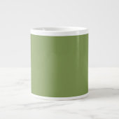 Moss Green Background Solid Color Anpassen dieses Jumbo-Tasse (Vorderseite)